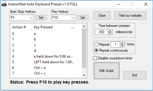 Auto Key Presser GUI