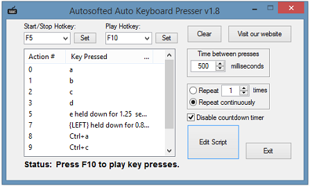Auto Key Presser GUI