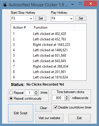 Auto Mouse Clicker and Recorder GUI